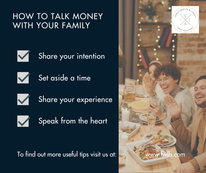 family around a table. share intentions, set aside time, share your experience, speak from the heart